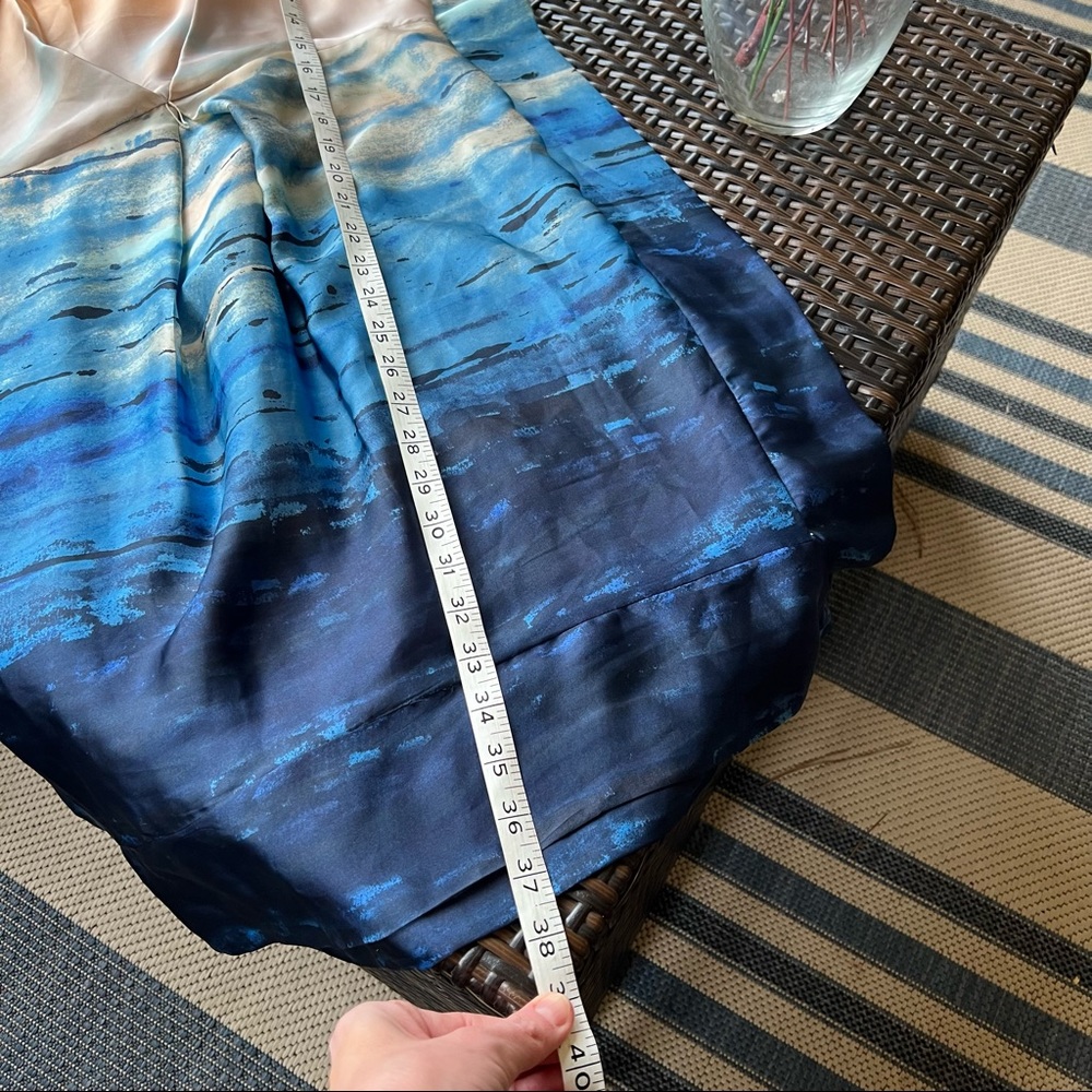 VINCE CAMUTO | Silk Peach Blue Ombré Dress - Picture 14 of 14